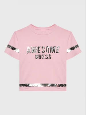Guess T-Shirt J3RI19 K6YW1 Różowy Regular Fit