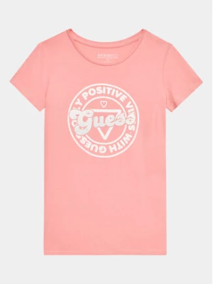 Guess T-Shirt J3YI12 K6YW4 Różowy Regular Fit