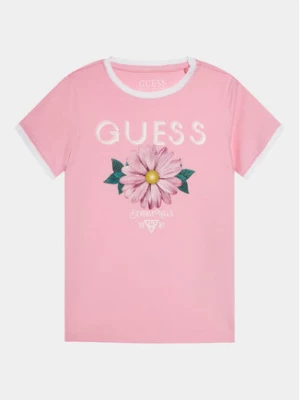 Guess T-Shirt J4RI00 K6YW4 Różowy Regular Fit