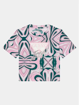 Guess T-Shirt J4RI06 K6YW3 Różowy Boxy Fit