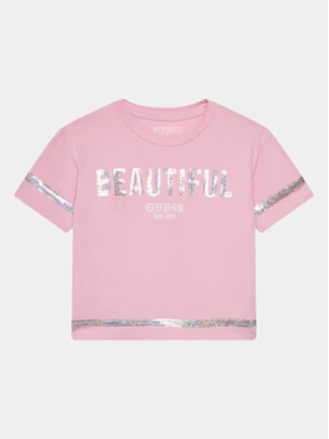 Guess T-Shirt J4RI08 K6YW4 Różowy Regular Fit