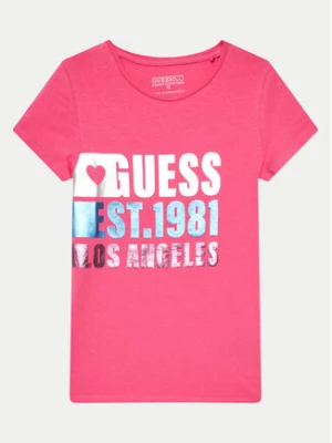 Guess T-Shirt J4YI00 K6YW4 Różowy Regular Fit