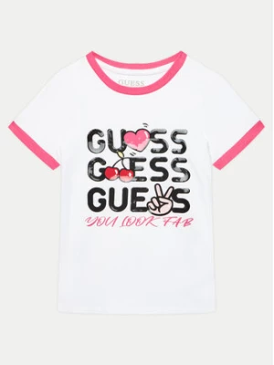 Guess T-Shirt J4YI08 K6YW4 Biały Regular Fit