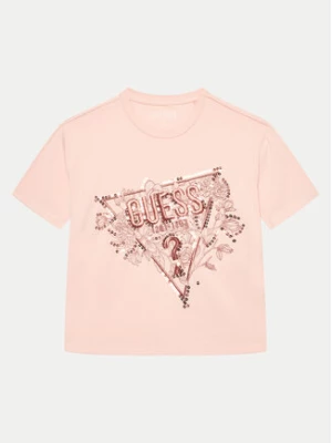 Guess T-Shirt J4YI30 K6YW4 Różowy Boxy Fit