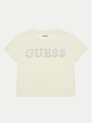 Guess T-Shirt J4YI48 KBXI2 Écru Regular Fit