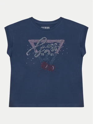 Guess T-Shirt J5GI01 K6YW4 Granatowy Boxy Fit