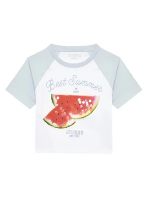 Guess T-Shirt J5GI06 K8HM4 Biały Boxy Fit