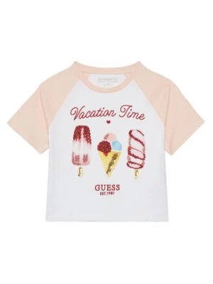 Guess T-Shirt J5GI06 K8HM4 Biały Boxy Fit