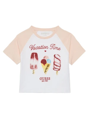 Guess T-Shirt J5GI06 K8HM4 Biały Boxy Fit