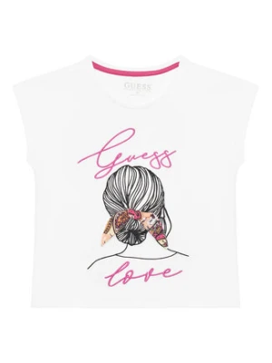 Guess T-Shirt J5GI25 K6YW4 Biały Regular Fit