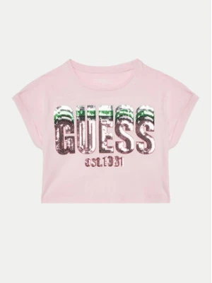 Guess T-Shirt J5RI10 K8HM4 Różowy Regular Fit