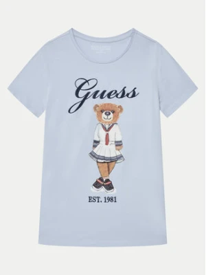 Guess T-Shirt J5RI24 K6YW4 Błękitny Regular Fit