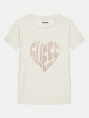 Guess T-Shirt J5RI46 J1314 Écru Regular Fit