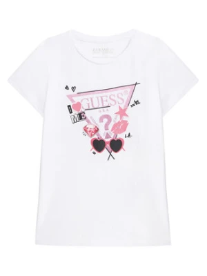 Guess T-Shirt J5YI00 K6YW4 Biały Regular Fit