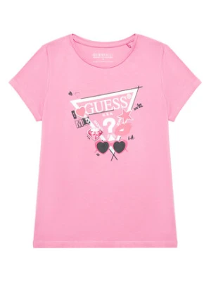 Guess T-Shirt J5YI00 K6YW4 Różowy Regular Fit