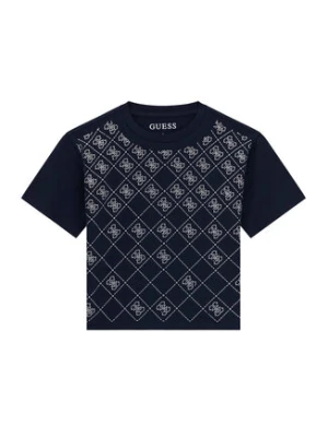 Guess T-Shirt J6GI05 K6YW4 Granatowy Boxy Fit