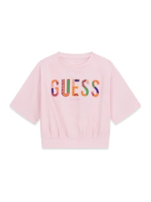 Guess T-Shirt J6GI16 K6YW4 Różowy Boxy Fit