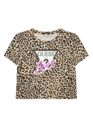 Guess T-Shirt J6RI08 K6YW4 Beżowy Regular Fit