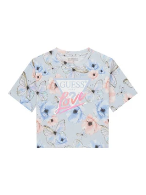 Guess T-Shirt J6RI08 K6YW4 Błękitny Regular Fit