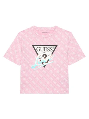 Guess T-Shirt J6RI08 K6YW4 Różowy Regular Fit