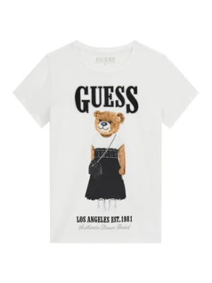 Guess T-Shirt J6RI10 K6YW4 Biały Regular Fit