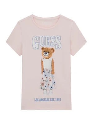 Guess T-Shirt J6RI10 K6YW4 Różowy Regular Fit