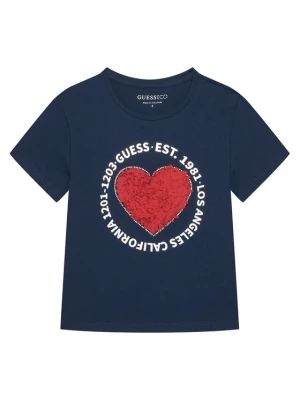 Guess T-Shirt J6RI24 K6YW4 Granatowy Regular Fit