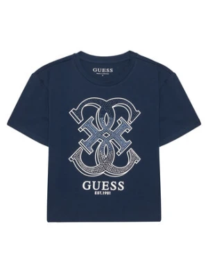 Guess T-Shirt J6RI28 K6YW4 Granatowy Regular Fit
