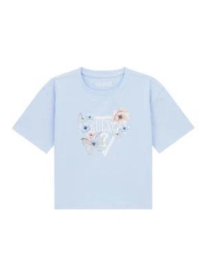 Guess T-Shirt J6RI32 K6YW4 Błękitny Regular Fit