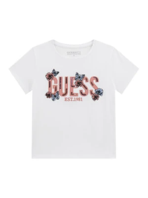 Guess T-Shirt J6RI34 K6YW4 Biały Regular Fit