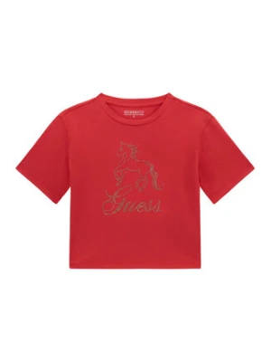 Guess T-Shirt J6RI38 K6YW4 Czerwony Regular Fit
