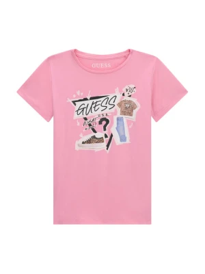 Guess T-Shirt J6YI02 K3667 Różowy Regular Fit