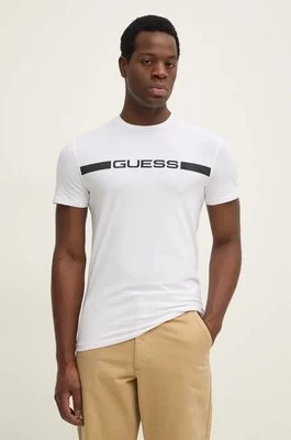 Guess t-shirt JOE męski kolor biały z nadrukiem U4BM01.K6YW1