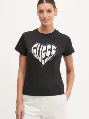 Guess t-shirt JULIA damski kolor czarny V5RI08 J1314