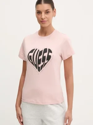 Guess t-shirt JULIA damski kolor pomarańczowy V5RI08 J1314