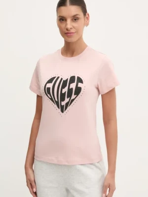 Guess t-shirt JULIA damski kolor pomarańczowy V5RI08 J1314