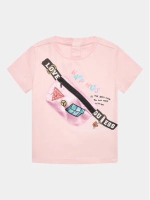 Guess T-Shirt K3YI04 K6YW1 Różowy Regular Fit
