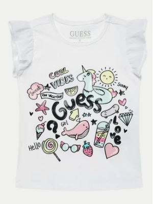 Guess T-Shirt K4GI17 K6YW1 Biały Regular Fit