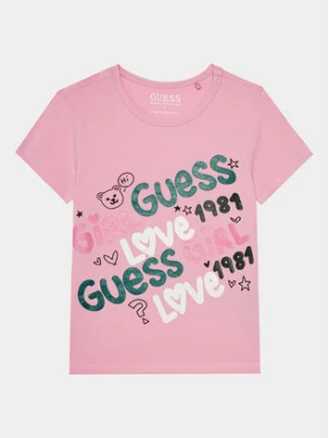 Guess T-Shirt K4RI03 K6YW4 Różowy Regular Fit