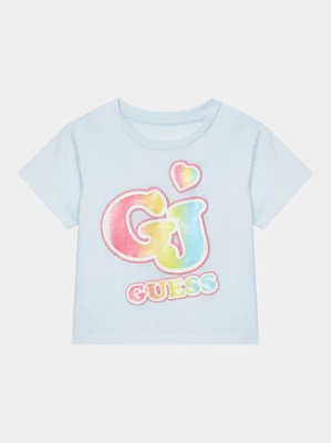 Guess T-Shirt K4RI28 K8HM0 Błękitny Boxy Fit