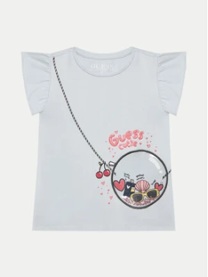 Guess T-Shirt K5GI05 K6YW4 Błękitny Regular Fit Niebieski jasny