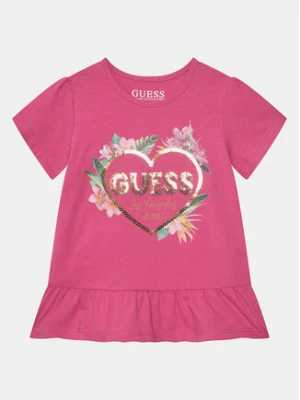 Guess T-Shirt K5GI10 K6YW Różowy Regular Fit