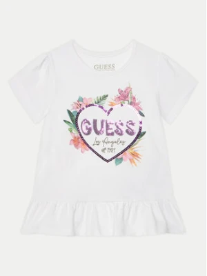 Guess T-Shirt K5GI10 K6YW4 Biały Regular Fit