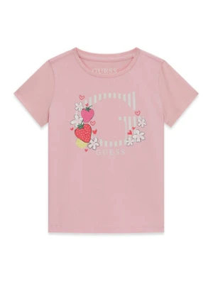 Guess T-Shirt K6GI00 K6YW4 Różowy Regular Fit