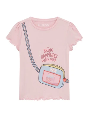 Guess T-Shirt K6GI06 K6YW4 Różowy Regular Fit