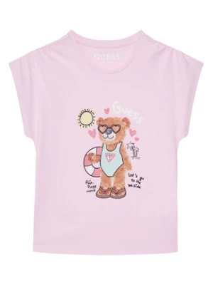 Guess T-Shirt K6GI18 K6YW4 Różowy Regular Fit