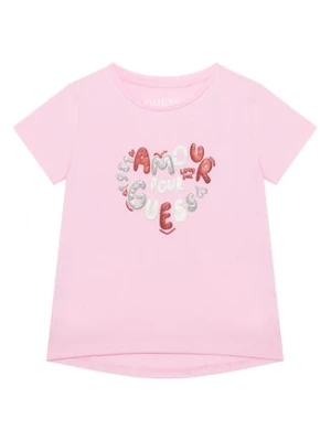 Guess T-Shirt K6RI02 K6YW4 Różowy Relaxed Fit