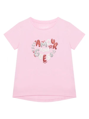 Guess T-Shirt K6RI02 K6YW4 Różowy Relaxed Fit