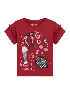 Guess T-Shirt K6RI04 K6YW4 Czerwony Regular Fit