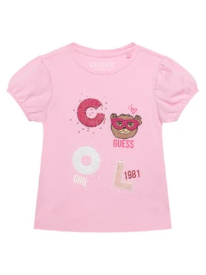 Guess T-Shirt K6RI05 K6YW4 Różowy Regular Fit
